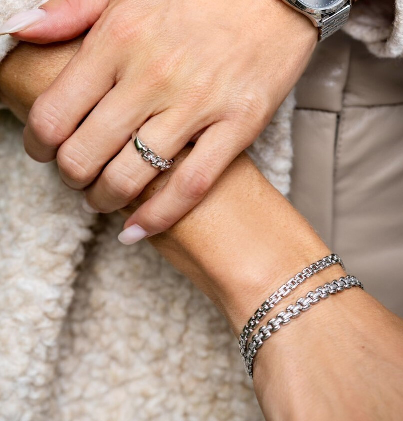 ZINZI silbernes Luxus Armband mit Rolex-Style Glieder 5mm ZIA1997