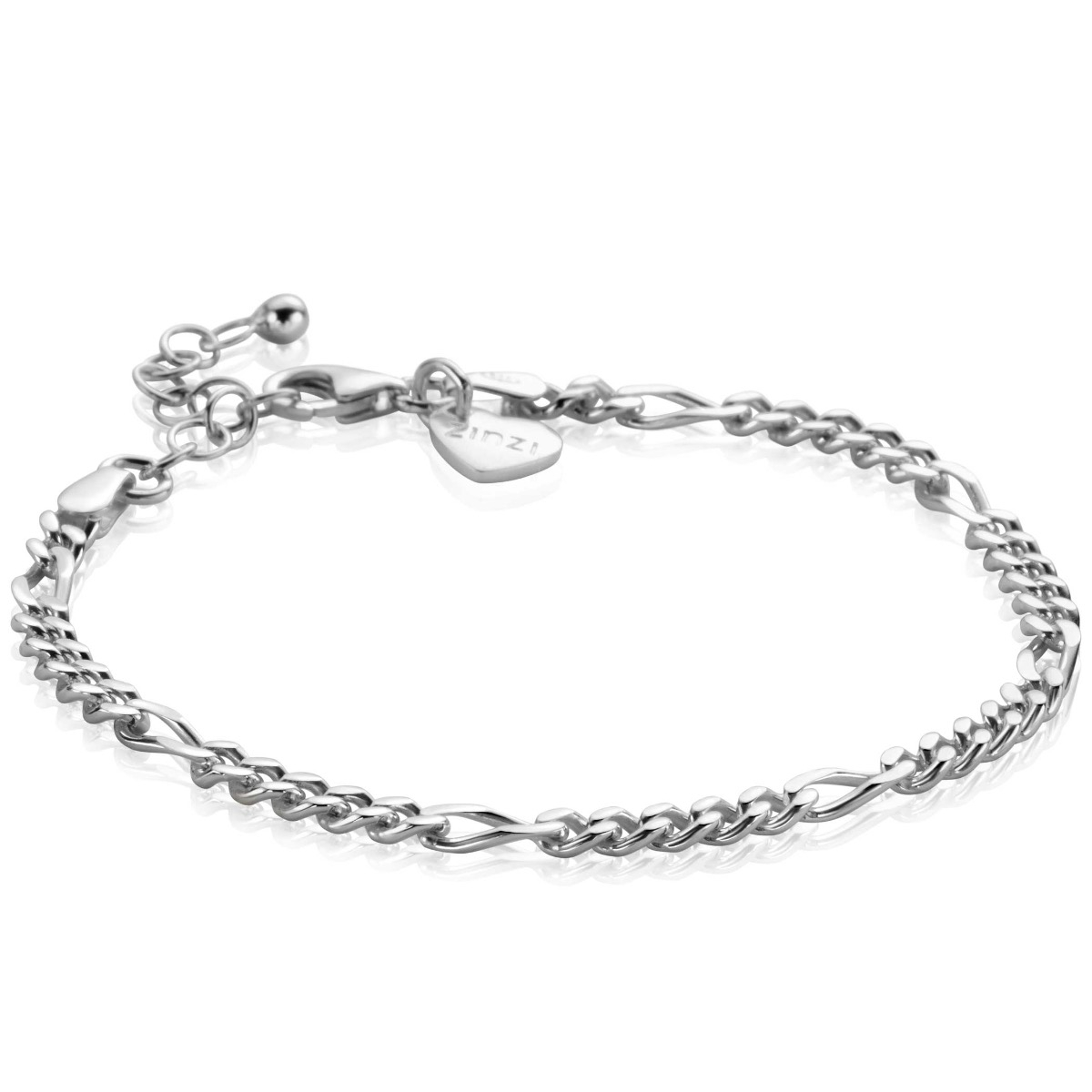 ZINZI zlv. armband figaro schakel 3.5mm