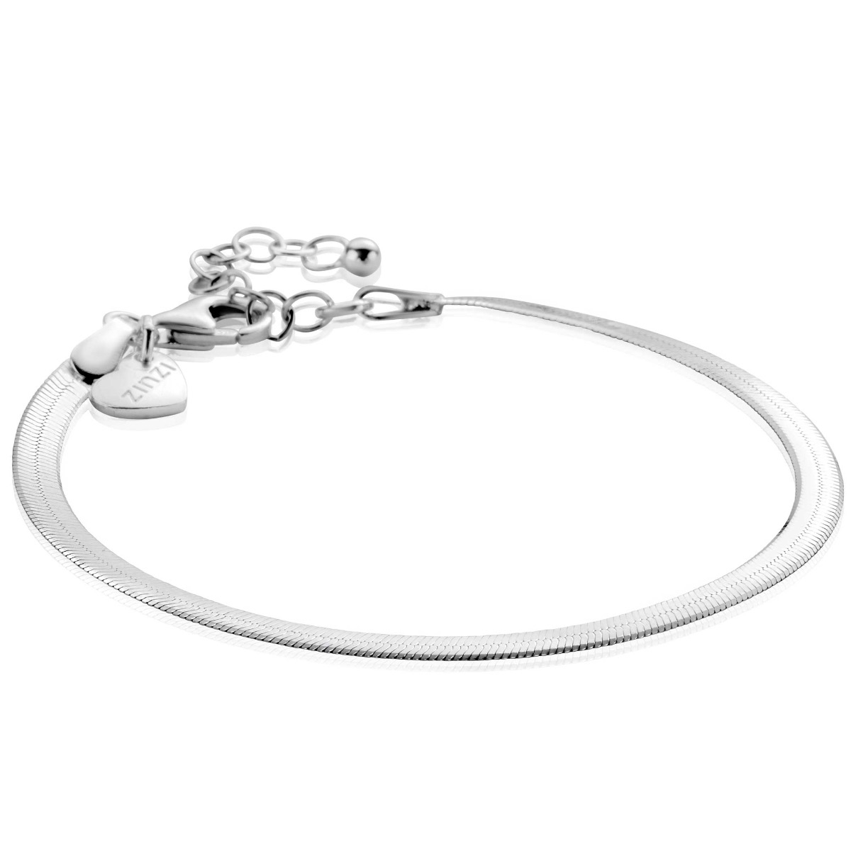 ZINZI zlv. armband plat slang poli 3.5mm