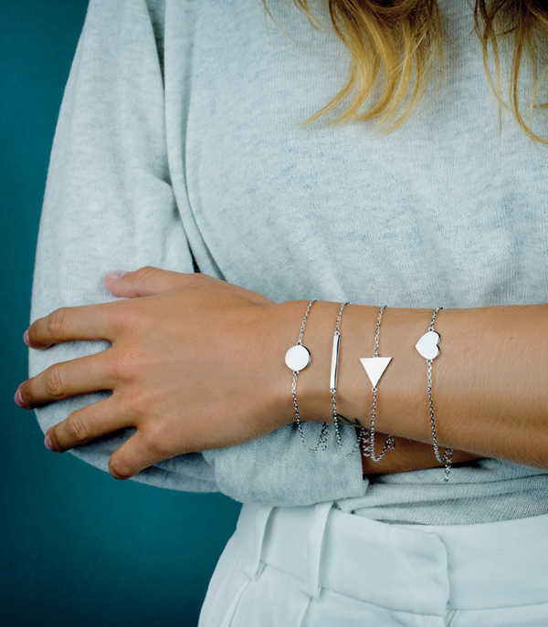 ZINZI zlv. armband met hart plaatje