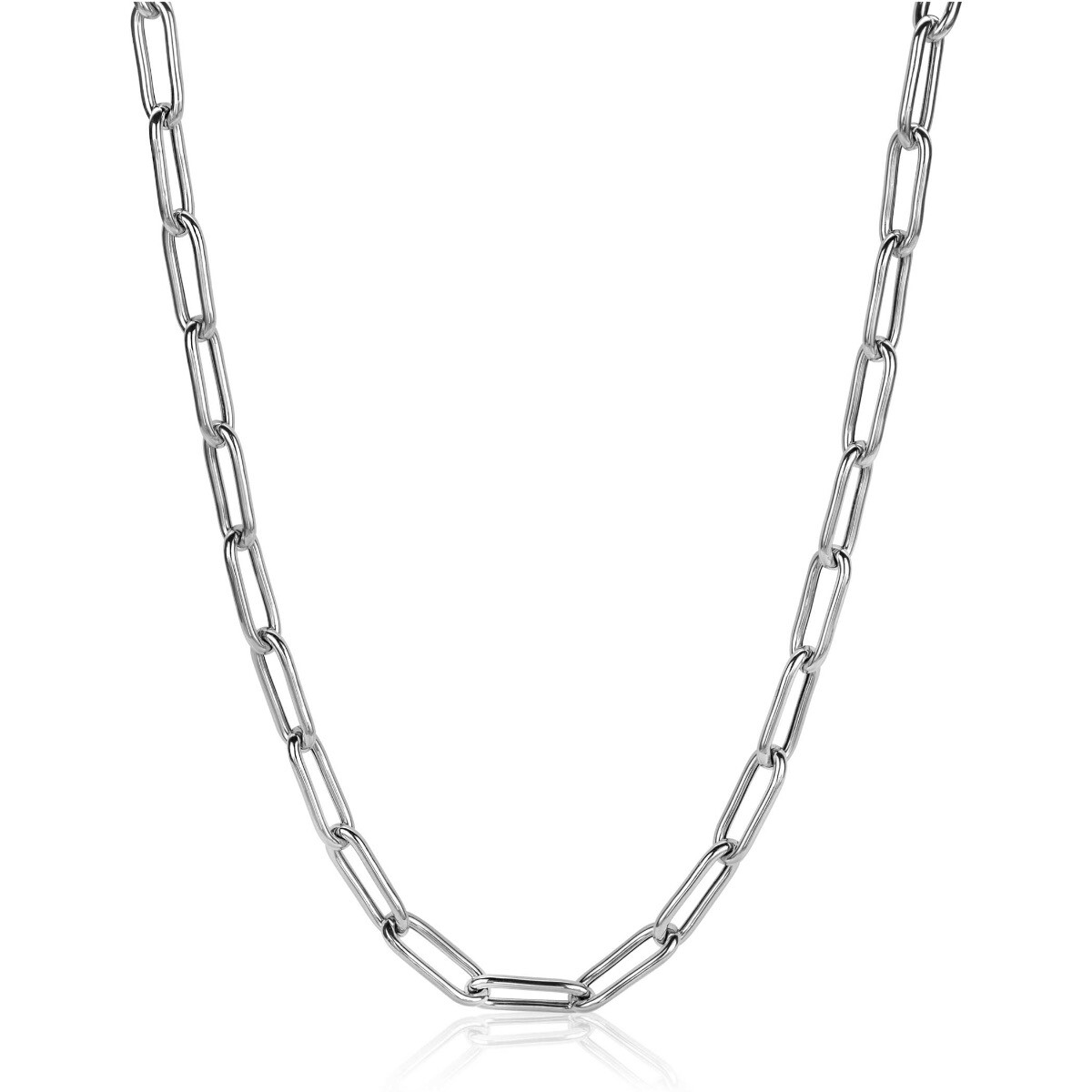 ZINZI zlv. collier paperclipschakels 5.8mm 45cm