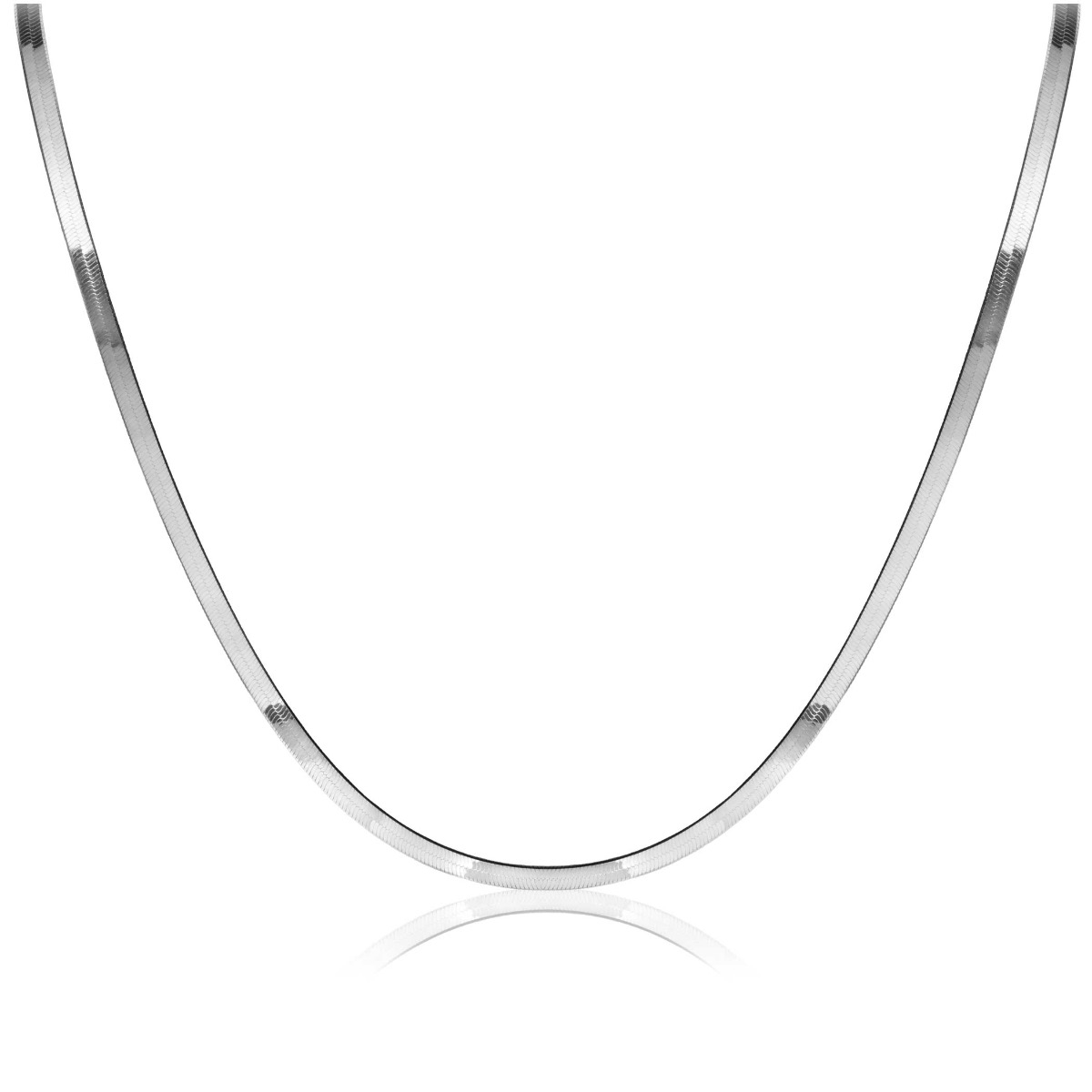ZINZI zlv. collier plat slang 3.5mm 45cm