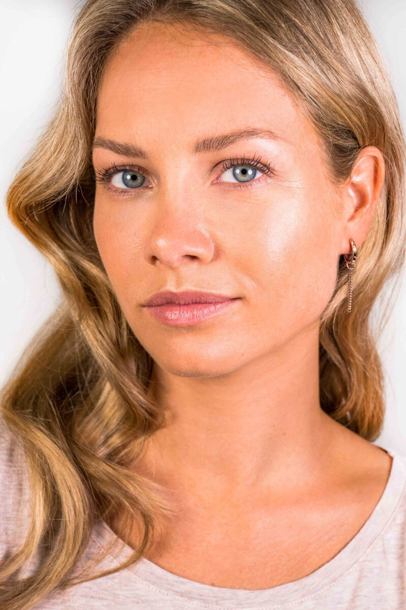 ZINZI silberne Ohrhänger rosé vergoldet Gourmet Kette 30mm ZICH1694R