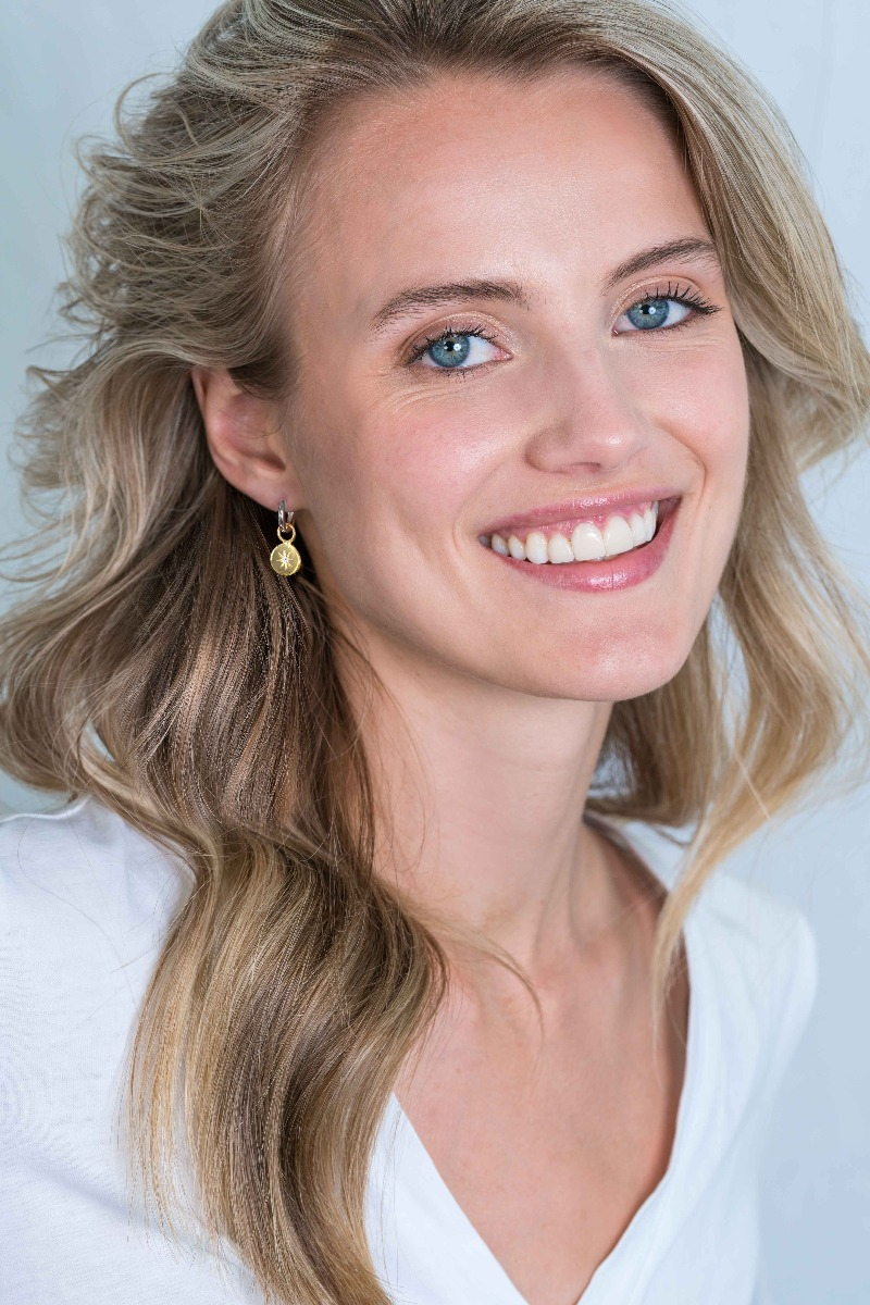 ZINZI silberne Ohrhänger 14K gelb vergoldet rund 10mm Sonne  weiße Zirkonia ZICH1994G