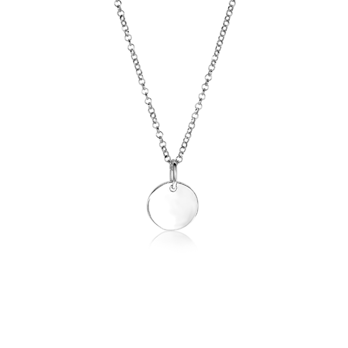 ZINZI zlv. hanger rond plaatje 12mm