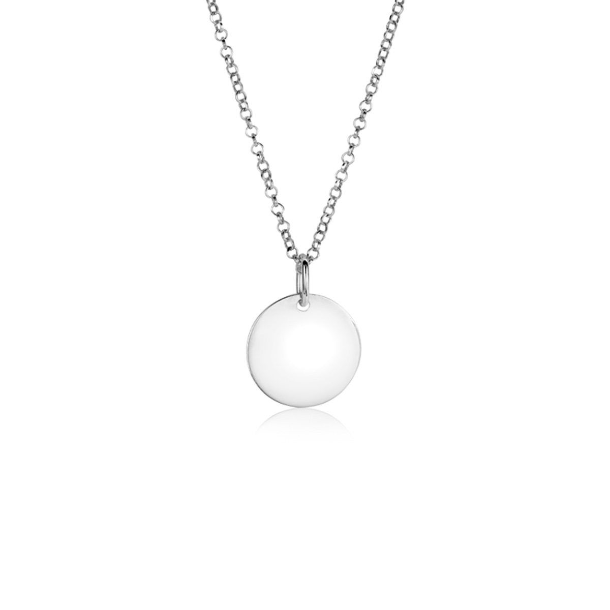 ZINZI zlv. hanger rond plaatje 15mm