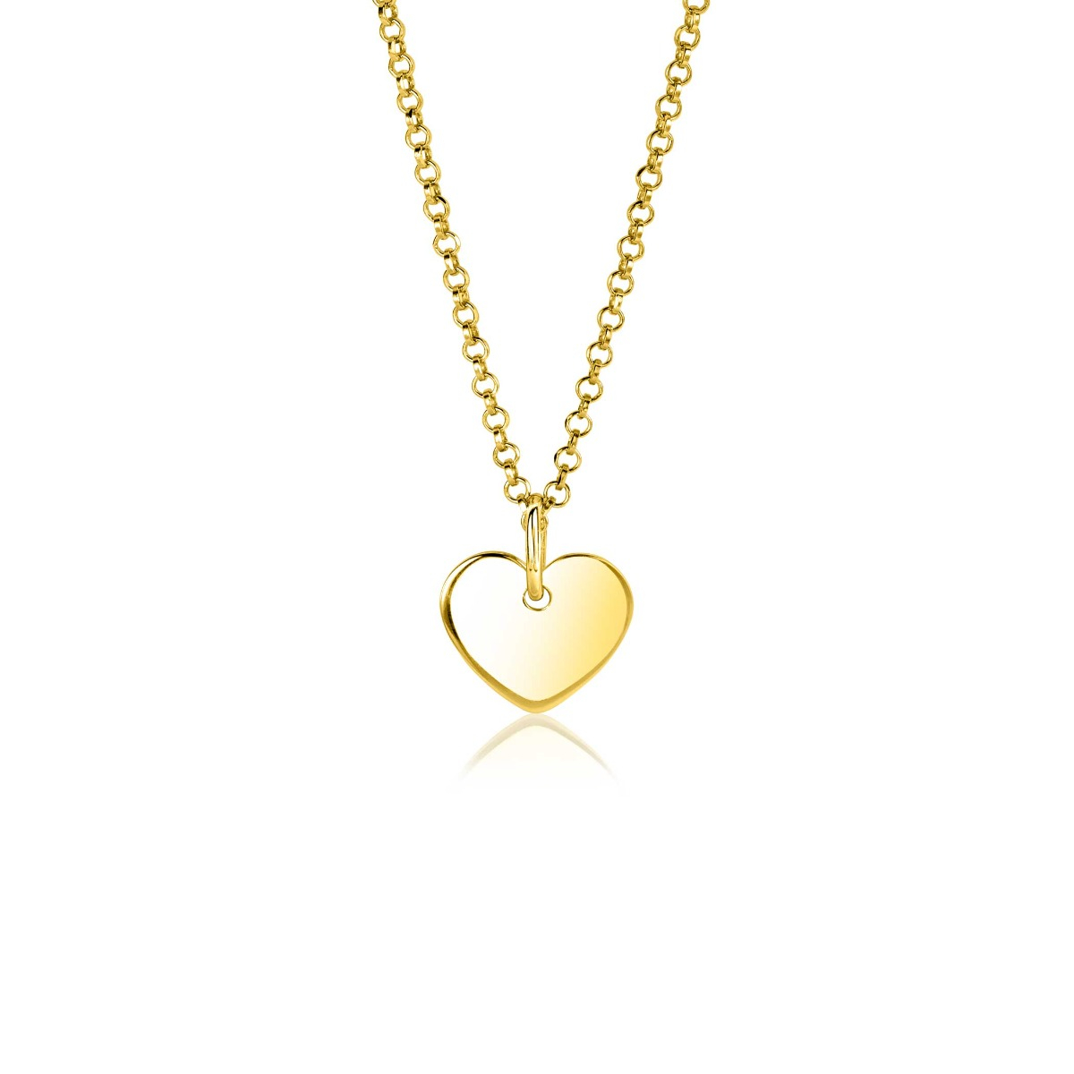 ZINZI zlv. hanger gg verg. glanzend hart 12mm