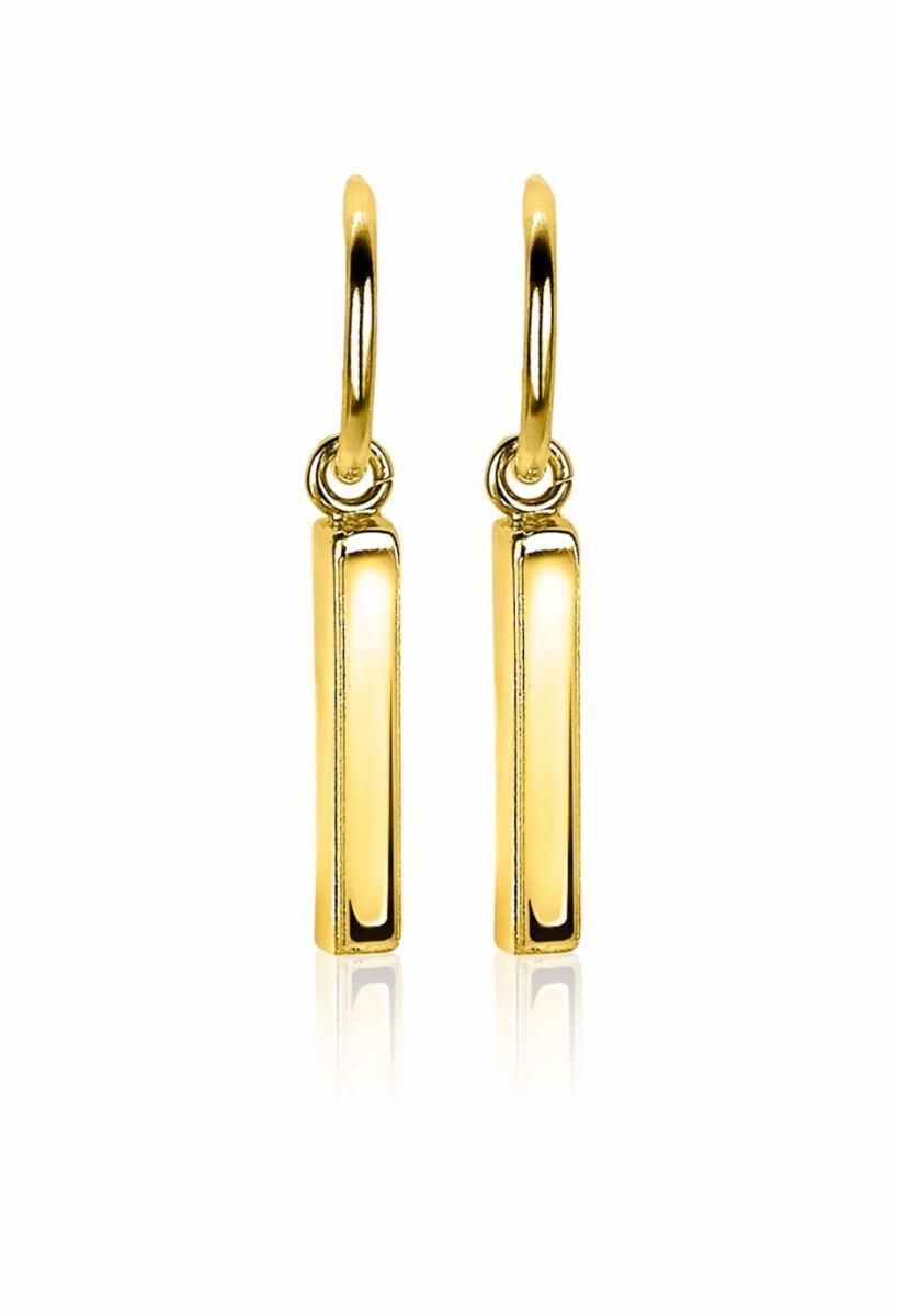 ZINZI silberne Ohrstecker in 14K gelb vergoldet mit Stab 26mm ZIO2099G