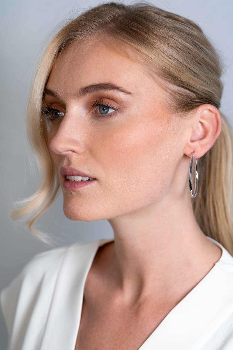 ZINZI silberne Ohrringe 46x3mm rund ZIO2180