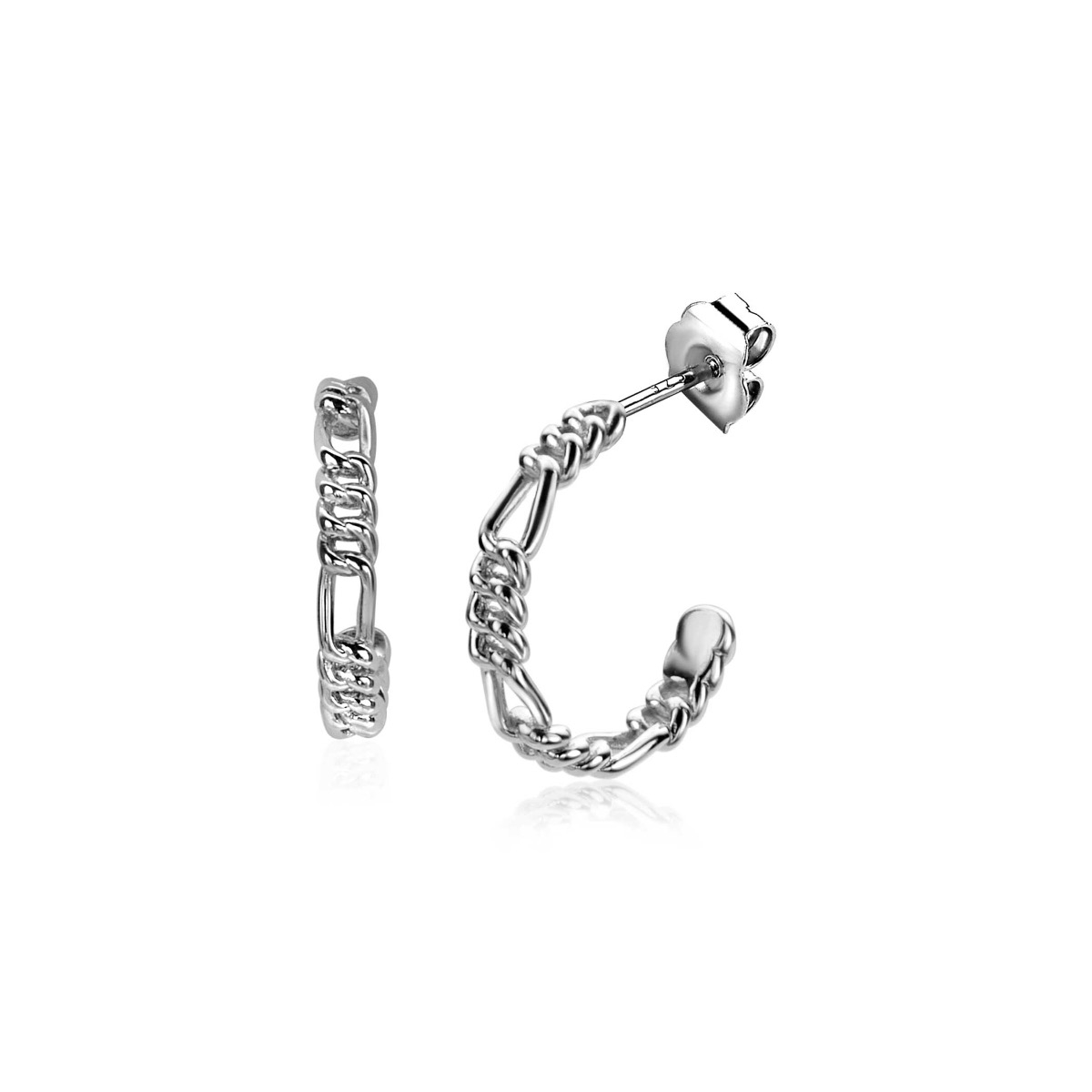 ZINZI zlv. oorstekers rond figaro schakel 16x3mm