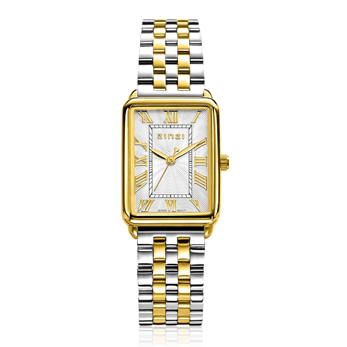 Zinzi Elegance bic.horloge 28mm witte w.plaat st.band