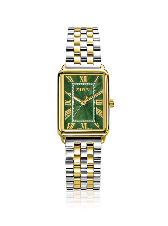 Zinzi Elegance horloge 28mm groene w.plaat stln.band