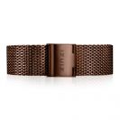 Zinzi  Retro braunes Stahl-Mesh-Uhrenarmband 18mm RETBand30