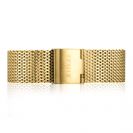 ZINZI Retro Uhrenarmband aus Stahlgewebe Gelbgold 18mm RETBand13