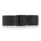 Zinzi Retro-Uhrenarmband aus schwarzem Stahlgewebe 18mm RETBand14
