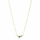 ZINZI GOLD collier met witte en blauwe zirc.ertussen