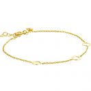 ZINZI GOLD armband met 3 open rondjes