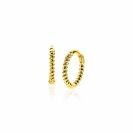 ZINZI GOLD klapcreolen gedraaide buis 10mmx1.3mm