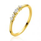 ZINZI Gold ring met verschillende vormen zirc.mt. 58