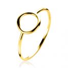 ZINZI Gold ring met open rondje 8mm mt. 56