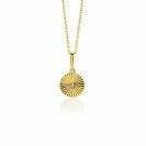 ZINZI GOLD hanger rond gediamanteerd en zirc. 8mm