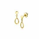 13mm ZINZI Gold 14kt goldene Ohrhänger mit hängender offener Tropfenform ZGO521