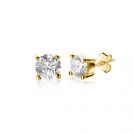 ZINZI GOLD oorstekers vierpoot chaton zirc.  3mm
