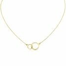 ZINZI Gold 14 Karat Gold Jasseron Halskette runde Formen 42cm ZGC113