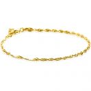 ZINZI Gold 14-Karat massives goldenes Singapur-Armband 1,8 mm breit, 17-19 cm lang, ZGA501
