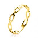 ZINZI Gold ring fantasie schakels 3.1mm mt.56