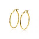 ZINZI Gold 14 Karat Gold Ohrringe rund rohrförmig 23 x 1,5mm ZGO260