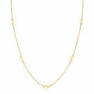ZINZI GOLD collier met 6 ronde plaatjes 43/45cm