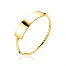 ZINZI Gold 14 Karat Gold Ring Rechteck Plättchen ZGR176