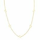 ZINZI GOLD collier met 5 open rondjes 43/45cm