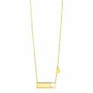 ZINZI GOLD collier plaatje met hartje los 45cm