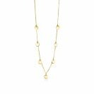 ZINZI Gold 14 Karat Goldkette mit 7 Kreisen 45cm ZGC167