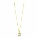 ZINZI GOLD collier met vk groene amethist hanger