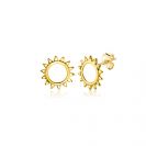 ZINZI GOLD oorknopjes open zon zirconia's 8mm