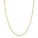 ZINZI Gold 14 Karat massiv goldene Singapore-Kette, 1,8mm breit, 41-43cm ZGC501
