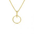 ZINZI GOLD hanger staafje met open rondje 11,5mm