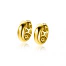 ZINZI GOLD klapcreolen half ronde buis 13,8x4,9mm