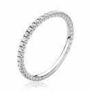 ZINZI Gold witgd. rijring bezet met zirconia's mt. 58