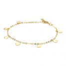 ZINZI 14 Karat Gold Armband runde Plättchen ZGA167