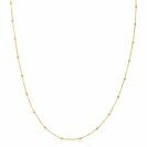 ZINZI Gold 14 Karat goldene Gliederkette mit Kügelchen 1,5mm breit, Länge 40-45cm ZGC489
