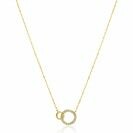 ZINZI GOLD coll. 2 ronde vormen in elkaar 1x zirc.