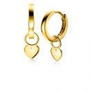 ZINZI GOLD oorbedels hart plaatje 5.4mm