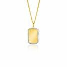 ZINZI GOLD hanger rechthoek gediam. randje 14mm