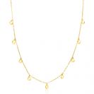 ZINZI Gold 14 Karat goldene Kette mit 9 baumelnden Kreisen 40-45cm ZGC488
