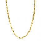 ZINZI GOLD collier paperclip schakels 4mm 45cm