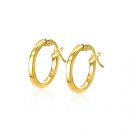 ZINZI Gold 14 Karat Gold Ohrringe quadratisch rohrförmig 13 x 1,5mm ZGO257